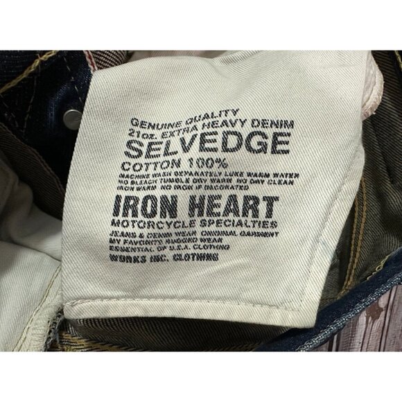 Iron Heart 21oz Extra Heavy Denim selvedge Jeans medium wash Size 29 - Picture 2 of 6